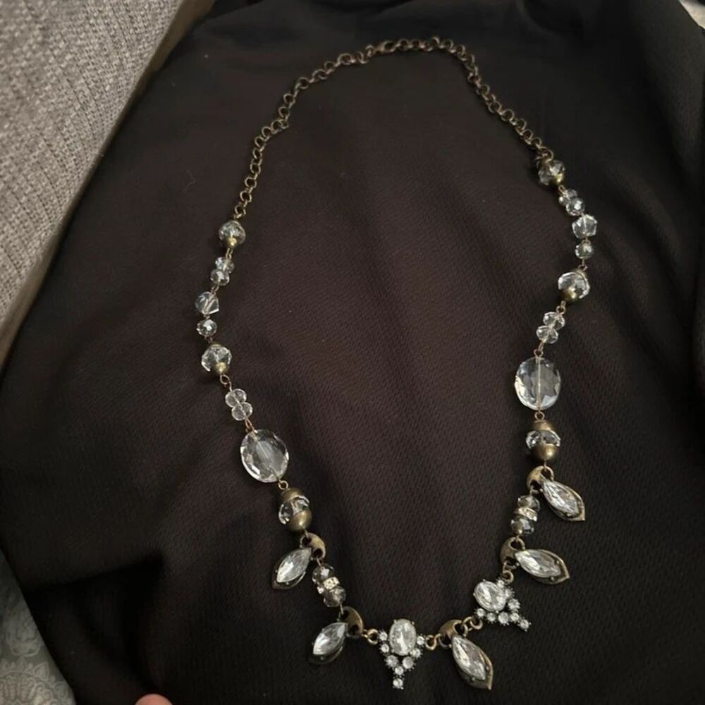 Vintage Style Crystal Rhinestone Statement Necklace